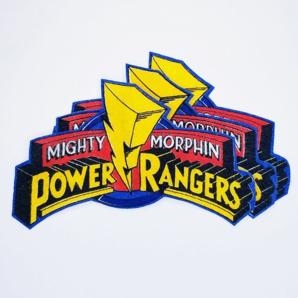 Vintage Mighty Morphin Power Rangers Large Felt Patch Applique 90s Kid N… - Picture 2 of 5